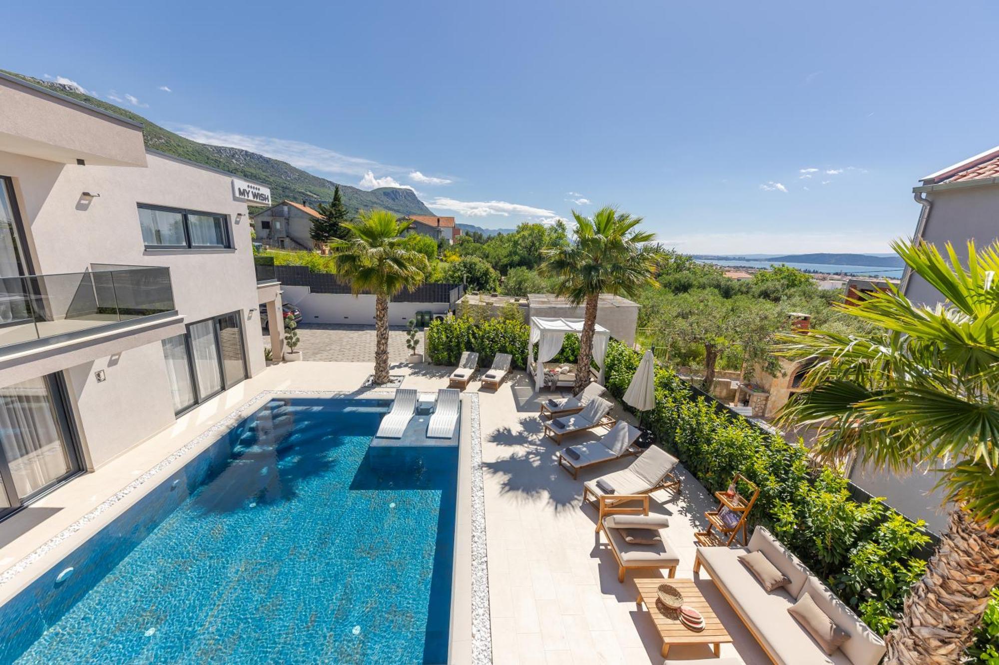 Luxury Villa My Wish With Pool Kastel Stari Exterior photo